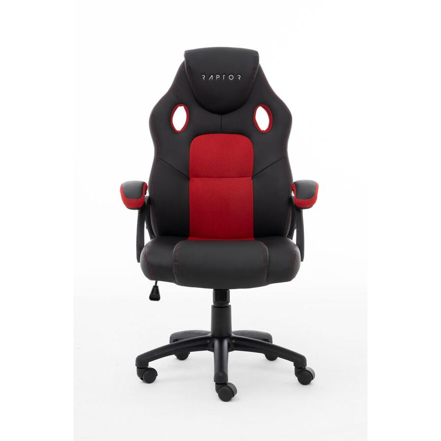 Raptor Gaming Raptor Gaming Stuhl GS-40 PU + Fabric schwarz/rot (RG-GS-40-BLACK/RED)-0