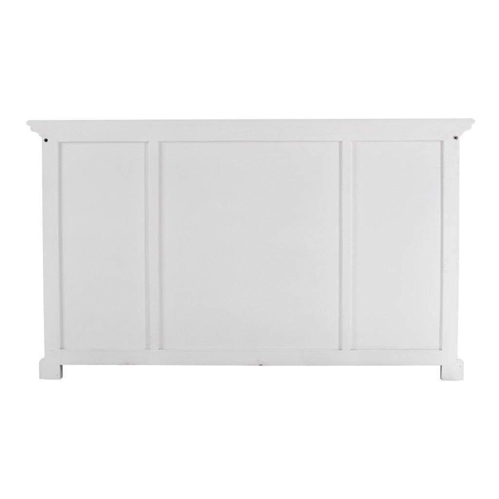 57" White Solid Wood Three Drawer Sideboard-3