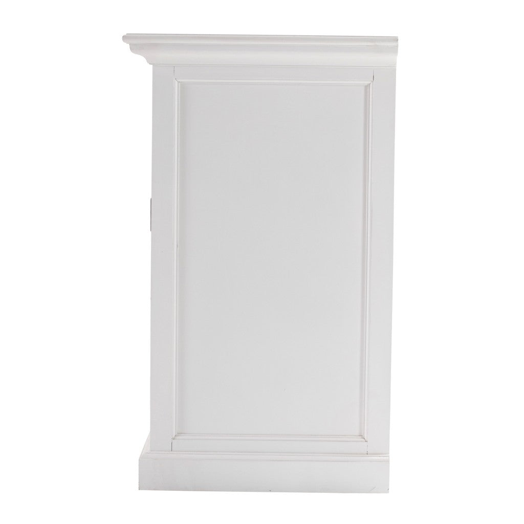 57" White Solid Wood Three Drawer Sideboard-4