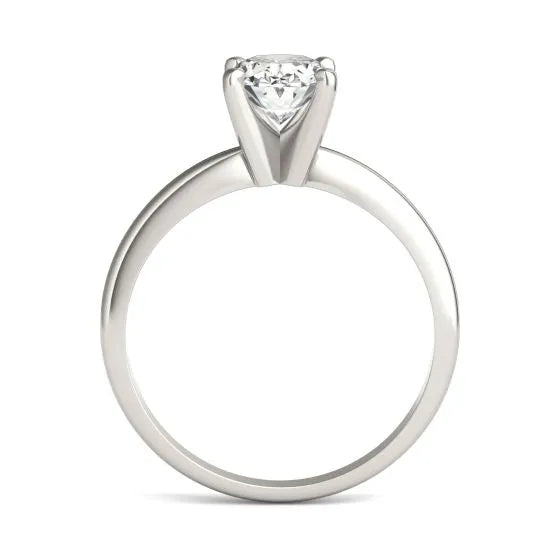 1 1/2 CTW Oval Lab Grown Diamond Solitaire Engagement Ring 14K White Gold-2