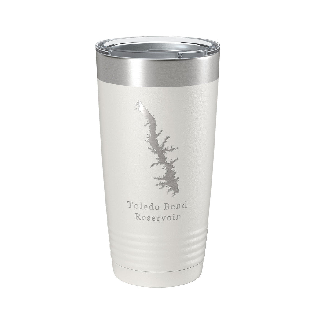 Toledo Bend Reservoir Tumbler Lake Map Travel Mug Insulated Laser Engraved Coffee Cup Louisiana Texas 20 oz-7