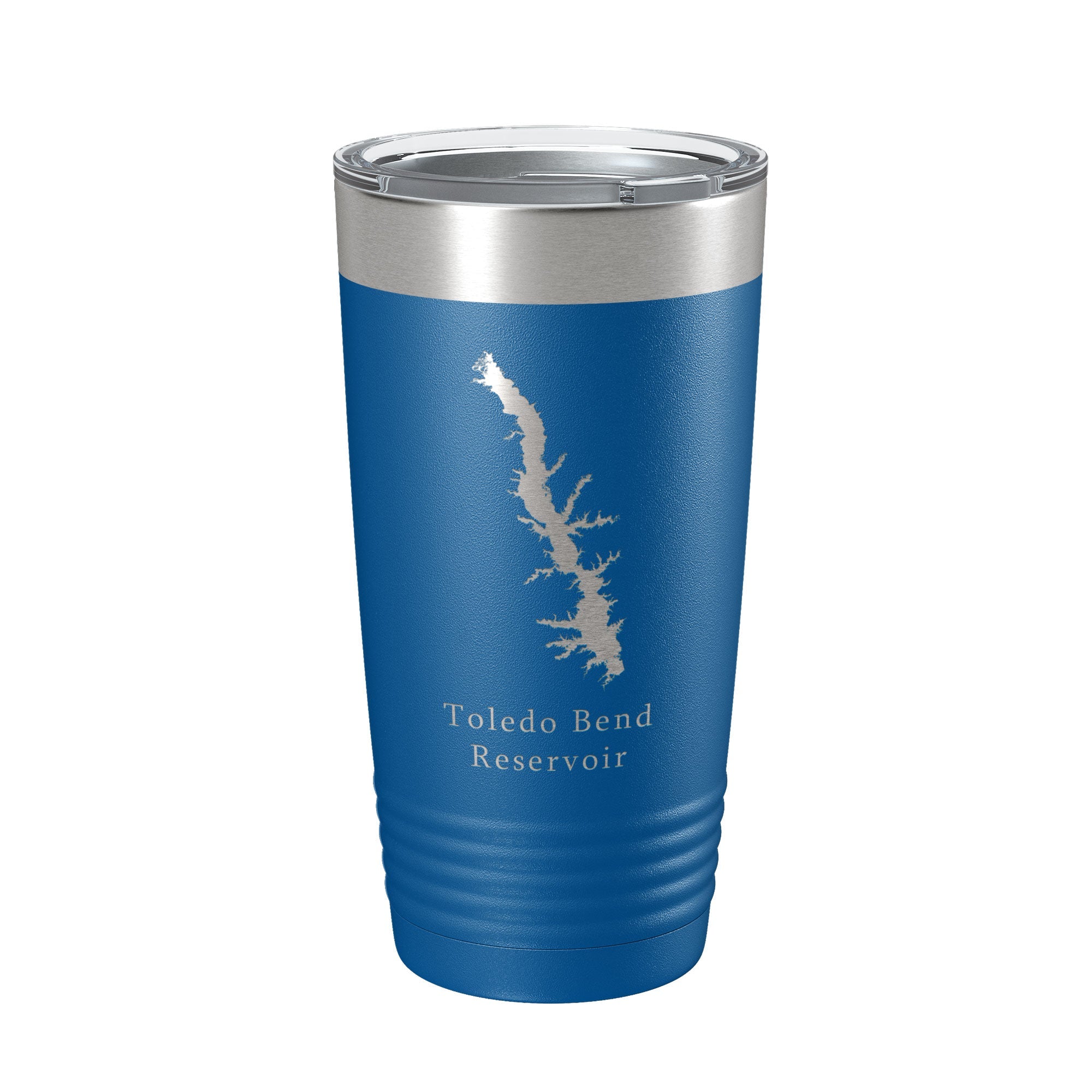 Toledo Bend Reservoir Tumbler Lake Map Travel Mug Insulated Laser Engraved Coffee Cup Louisiana Texas 20 oz-6