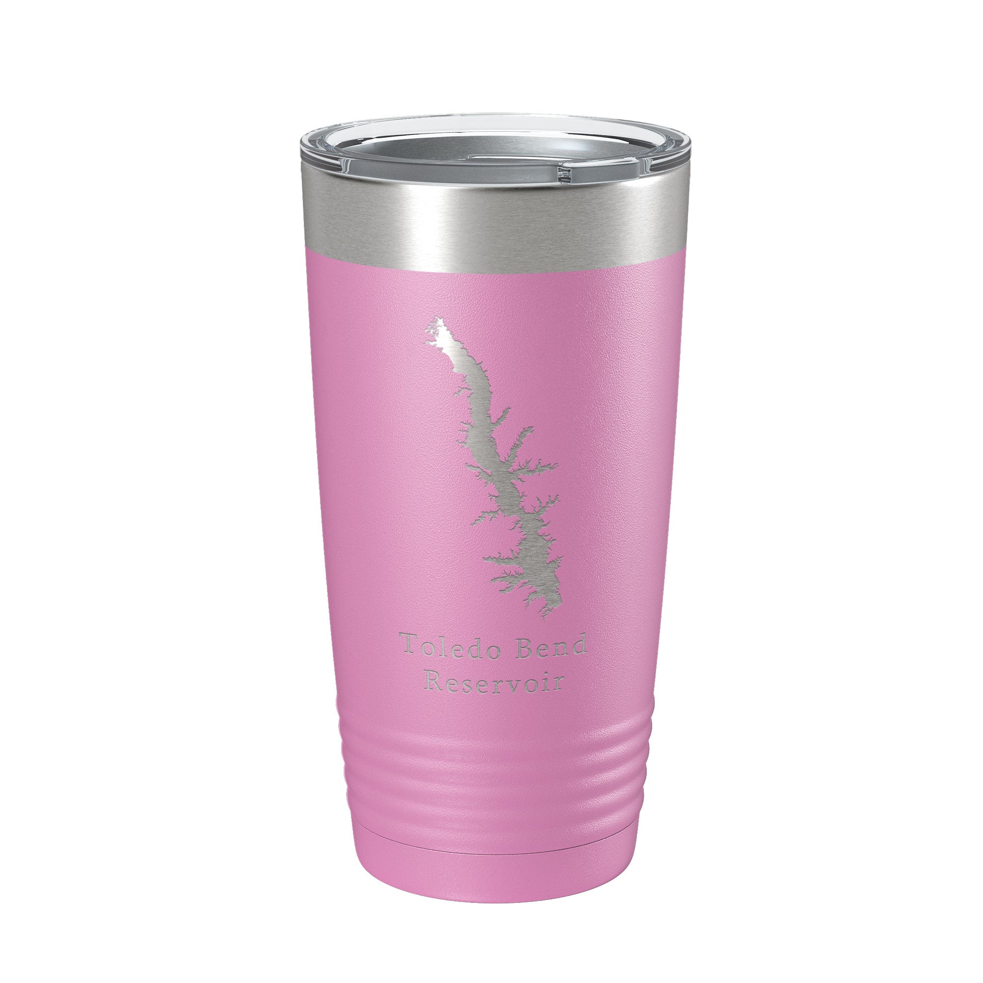 Toledo Bend Reservoir Tumbler Lake Map Travel Mug Insulated Laser Engraved Coffee Cup Louisiana Texas 20 oz-14