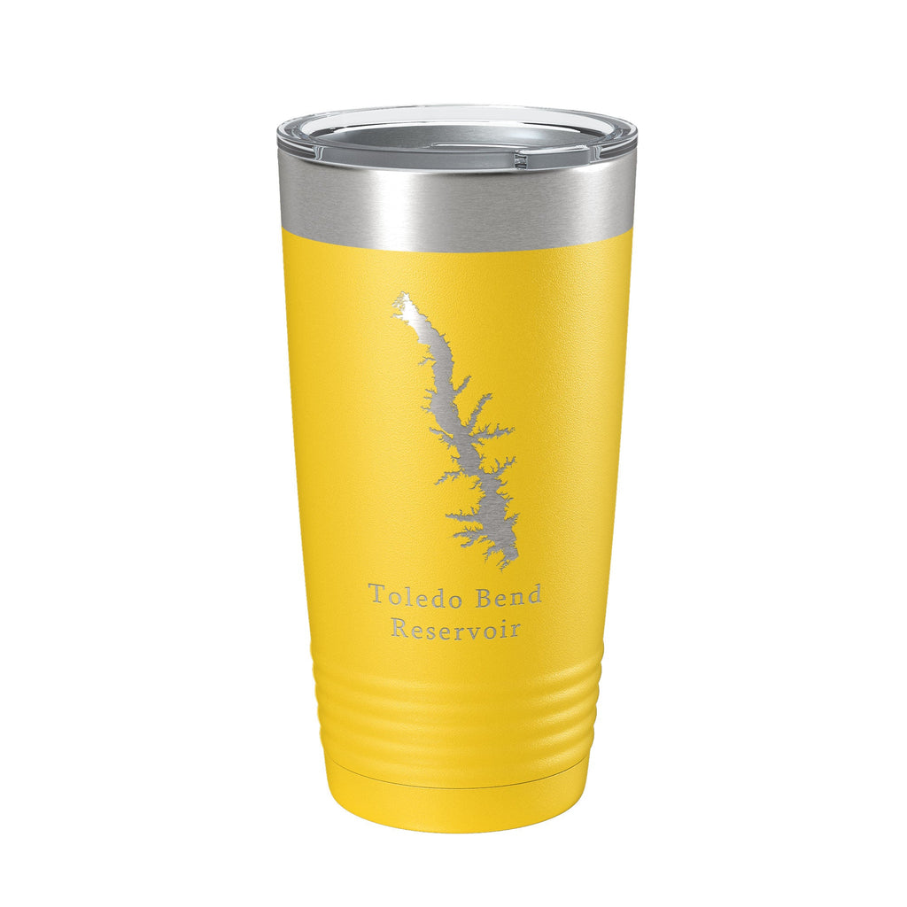 Toledo Bend Reservoir Tumbler Lake Map Travel Mug Insulated Laser Engraved Coffee Cup Louisiana Texas 20 oz-19