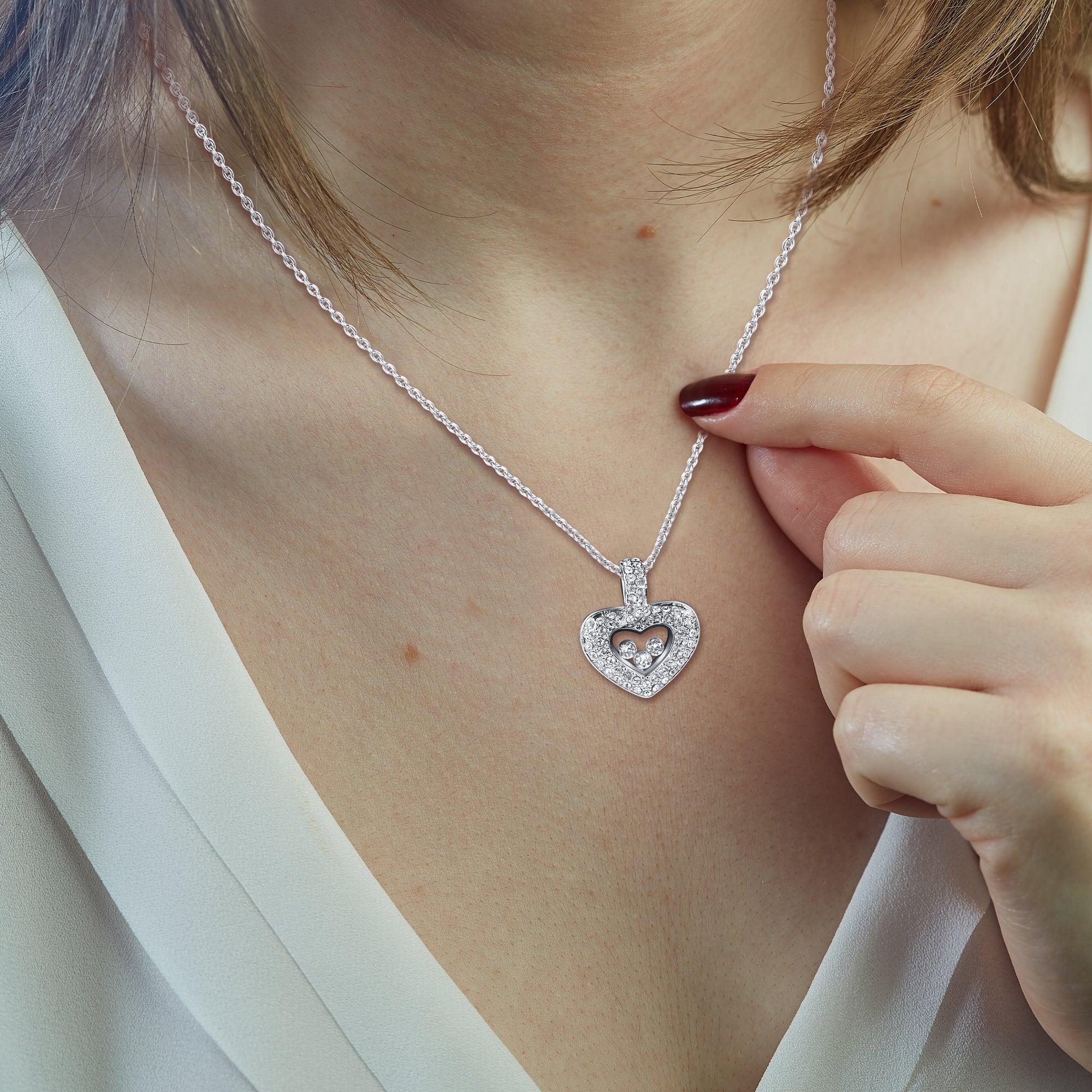 To My Wonderful Mother-in-Law - Thank You For Your Warm Smile - Tryndi Floating Heart Necklace-3