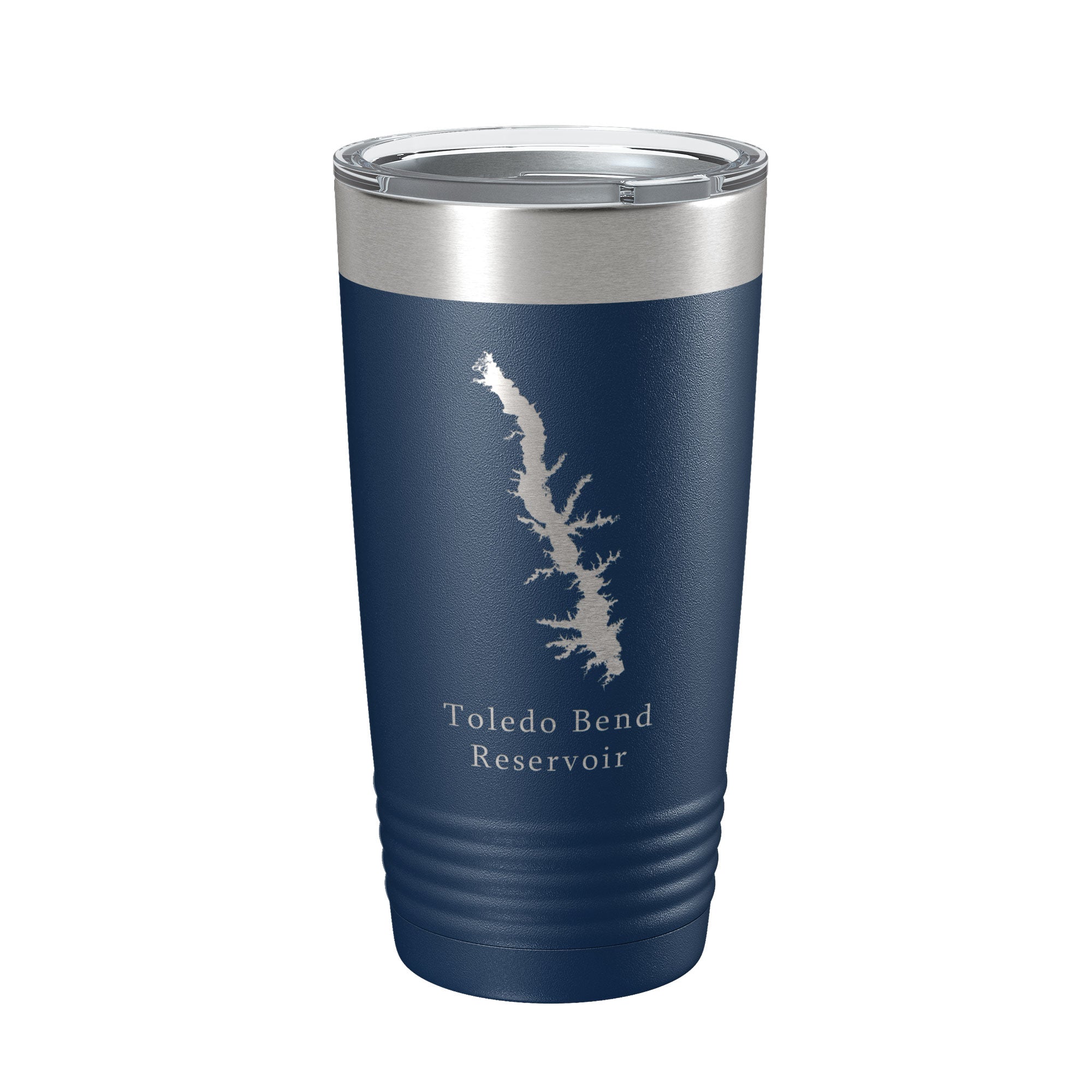 Toledo Bend Reservoir Tumbler Lake Map Travel Mug Insulated Laser Engraved Coffee Cup Louisiana Texas 20 oz-8