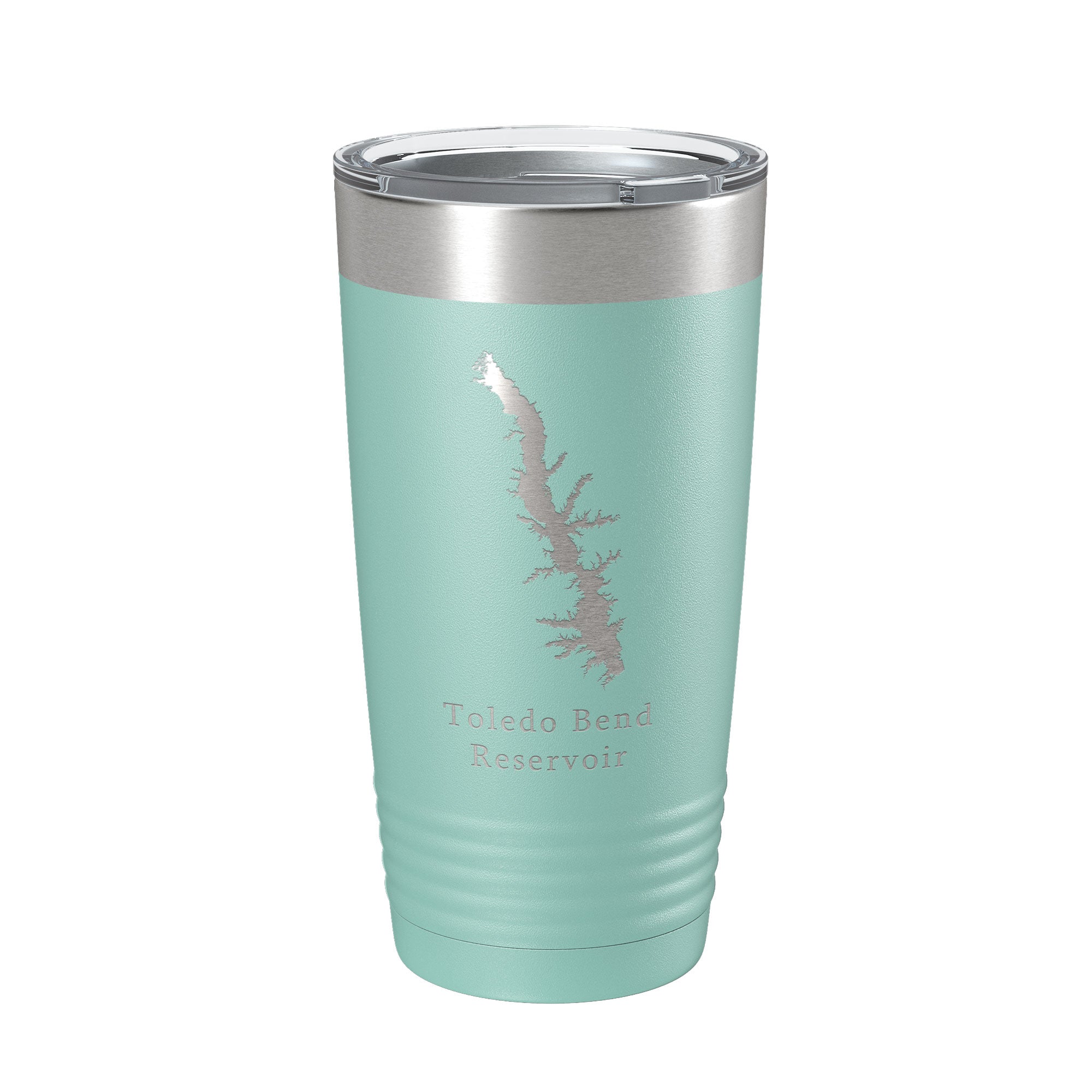 Toledo Bend Reservoir Tumbler Lake Map Travel Mug Insulated Laser Engraved Coffee Cup Louisiana Texas 20 oz-12