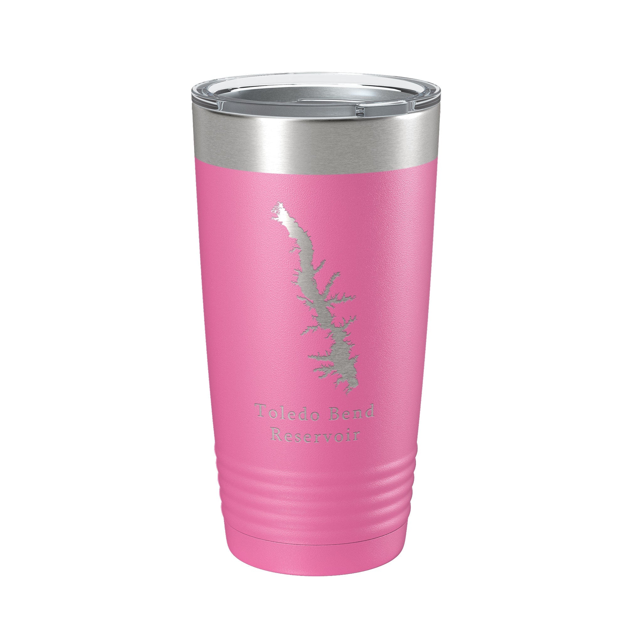 Toledo Bend Reservoir Tumbler Lake Map Travel Mug Insulated Laser Engraved Coffee Cup Louisiana Texas 20 oz-11