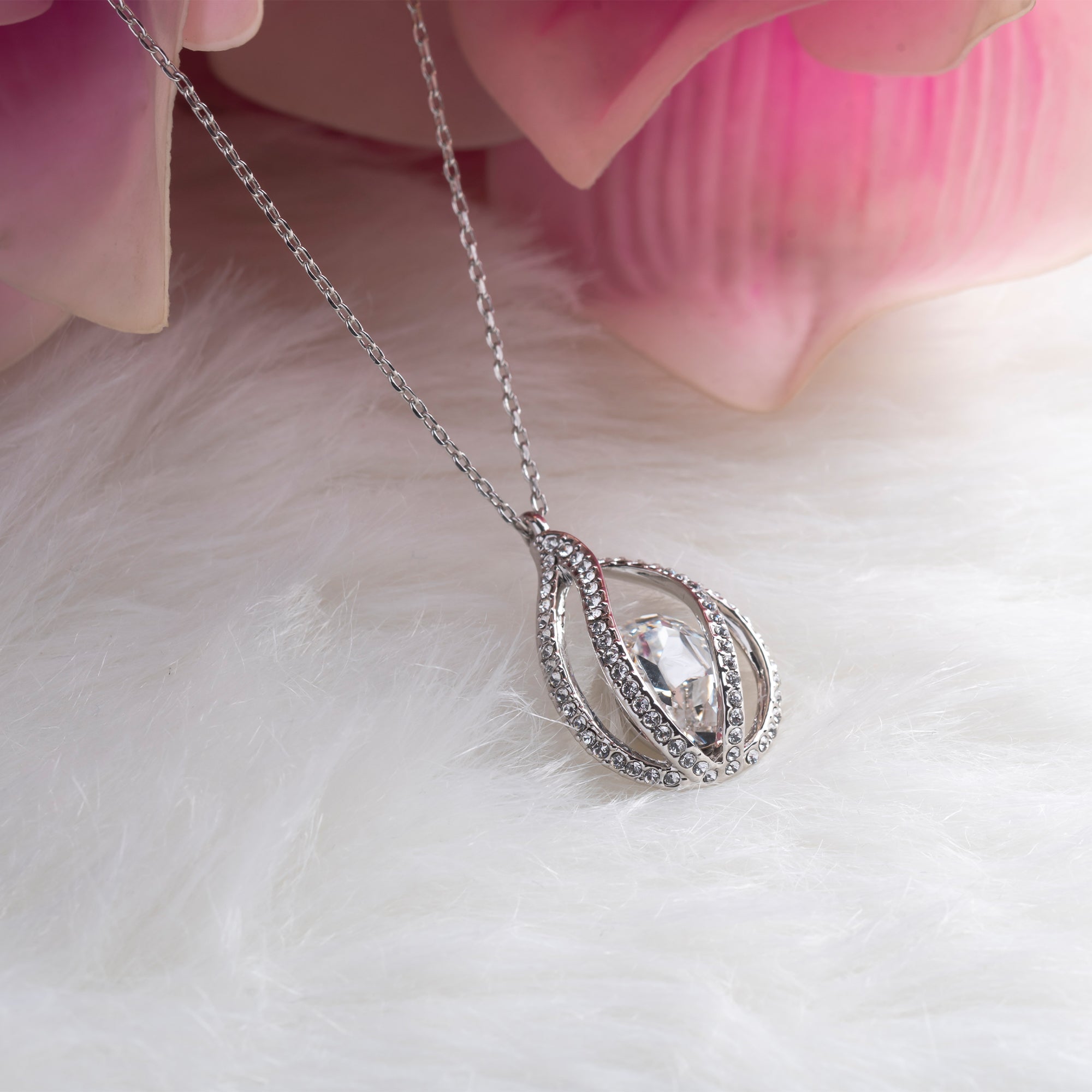 To My Beautiful Bonus Daughter - I am So Blessed Life Gave Me You - Orbital Birdcage Necklace-2