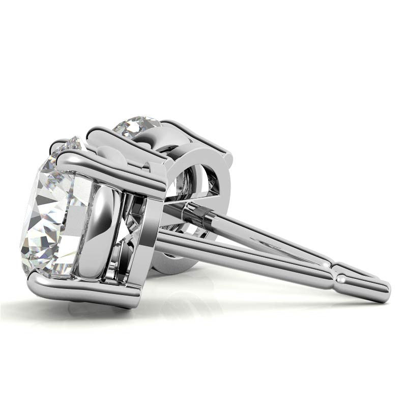 1.50 ctw Lab Grown Diamond Stud Earrings in 14k White Gold (G-VS)-2