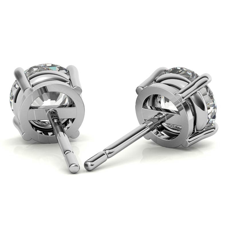 1.50 ctw Lab Grown Diamond Stud Earrings in 14k White Gold (G-VS)-1